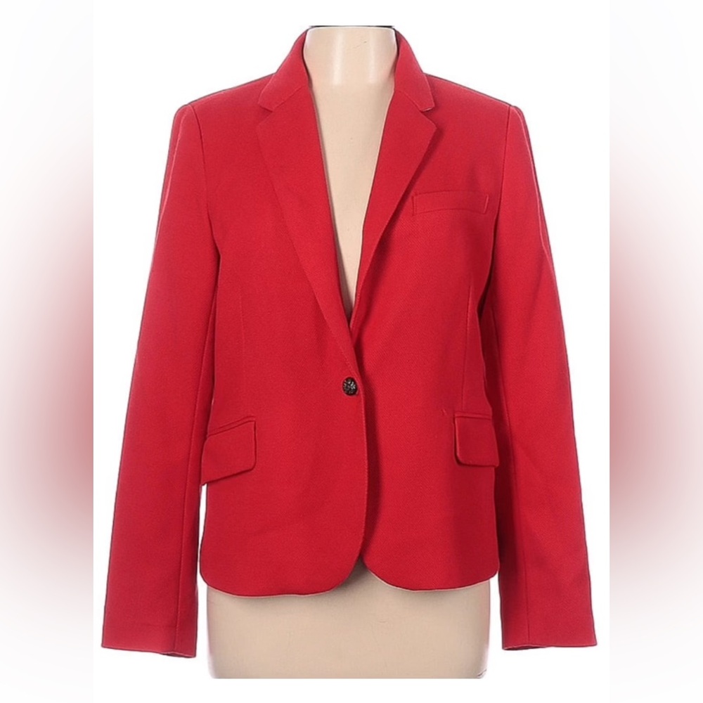 British Khaki Vibrant Red Blazer